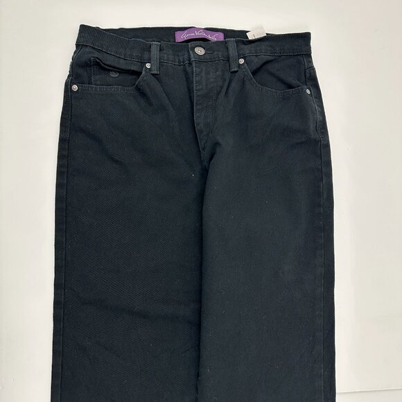 Gloria Vanderbilt Amanda Straight Leg Women's size 10P Black Denim Jeans - Picture 2 of 5